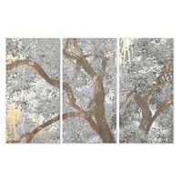 cuadro set 3 lienzo mdf 150x38x100 arbol