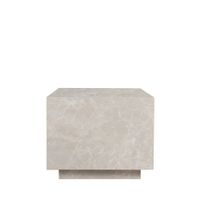 mesa auxiliar cuadrada efecto marmol 45x45cm - greige