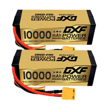 DXF Lipo de grafeno 4S 10000mAh 150C 15,2 V batería versión dorada serie de carreras estuche rígido para RC coche camión Evader BX Truggy 1/8 Buggy