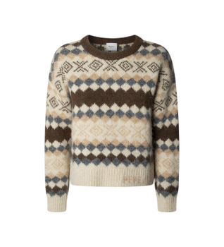 Pepe Jeans para mujer. PL7000039 Jersey Celestine marrón (S), Casual, Poliéster