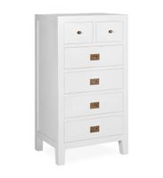 comoda de madera blanca alt 110 cm
