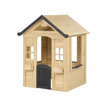Casita De Jardín Casa De Juegos Infantil Para Exterior De Madera Marrón Claro Sutera