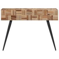 mesa consola  mesa de entrada  mesa auxiliar teca reciclada maciza 110x34x80 cm