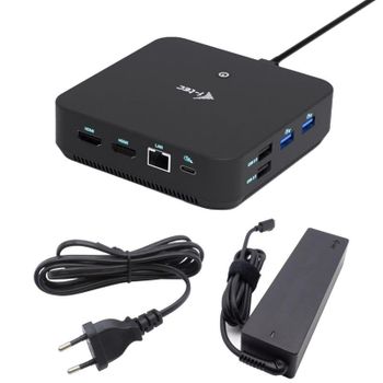Base para portátil I-Tec USB-C DP HDMI 100W carga triple pantalla 4K
