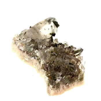 Quartz + Epidote - Piedra Natural De Brasil, Caetité - Cristal De Curación Y Crecimiento Espiritual | 1395.0 Ct - Certificado De Autenticidad Incluido
