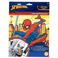 spiderman colouring set