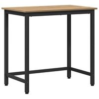 mesa roble artisan madera ingenierizada y acero vidaxl