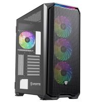 carcasa nfortec krater x atx negra cristal templado 4 ventiladores argb