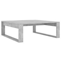mesa de centro de aglomerado gris hormigon 100x100x35 cm