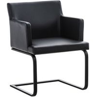 silla de comedor zavor en cuero sintetico elegante y facil de limpiar para tu hogar simil cuero negro 60x58x78 cm clp