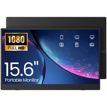MESWAO monitor portátil de 15,6 pulgadas 1080p IPS Type-C pantalla de juego para teléfono inteligente, tableta, portátil