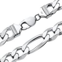 cadena figaro de plata 925 13mm