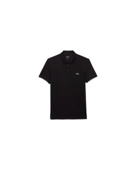 Polo Lacoste Chemise Col Bord-Cotes Negro