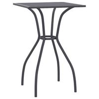 mesa de jardin  mesa de exterior de malla de acero gris antracita 50x50x72 cm