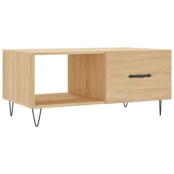 Mesa De Centro，mesa Auxiliar，mesa De Café Madera Contrachapada Roble Sonoma 90x50x40 Cm