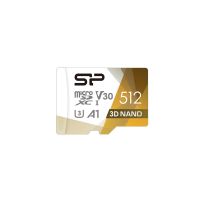 tarjeta microsdxc silicon power sp512gbstxdu3v20ab 512gb 100mbs uhs-i u3 v30