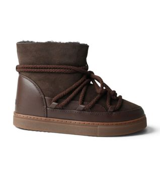 Inuikii para mujer. 1001.003.0122 Botas de Piel Classic marrón (37), Plano, Cordones, Casual