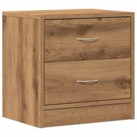 mesita de noche - mesilla madera de ingenieria roble artisian 40x30x40 cm mc4701