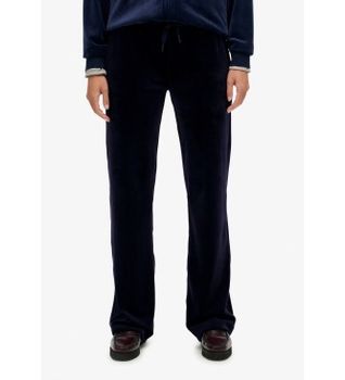 Superdry para mujer. W7011223A Pantalón Jogger Country Club Velour marino (S), Casual, Poliéster