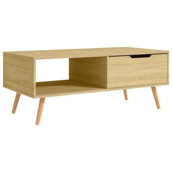 Mesa De Centro，mesa Auxiliar，mesa De Café Madera De Ingeniería Roble Sonoma 100x49,5x43 Cm