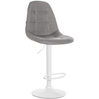Taburete De Bar Elmore De Tela Metal Gris 56x47x99 Cm Clp