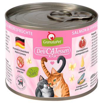 GranataPet DeliCatessen 24 x 200 g - Pack Ahorro - Salmón y mariscos
