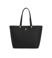 tommy hilfiger para mujer aw0aw15178 bolso emblem tote negro osfa casual poliuretano