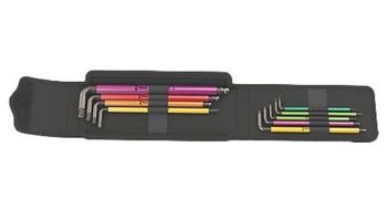 Juego de llaves macho acodadas hex plus de wera multicolor