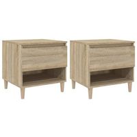 mesitas de noche 2 uds contrachapada roble sonoma 50x46x50 cm vidaxl