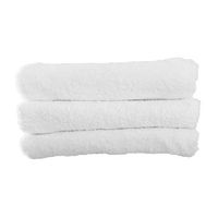 toalla de bano 100 algodon pack 50 unidades  30x50 cm  blanco