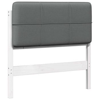 Cabecero，panel De Cabecero Tapizado Y Gris Claro 80 Cm Madera De Pino Macizo