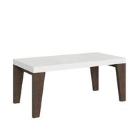 mesa extensible 90x180284 cm naxy mix tapa fresno blanco patas nogal