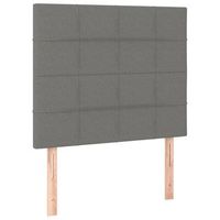 cabecero cama mueble de dormitorio con luces led tela oscuro 90 x 5 x 118128 cm gris m020009050