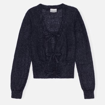 Ganni Mohair-Blend Knit Cardigan - L