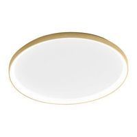 krizia - plafon led regulable 80w - 5800lm luz calida 3000k difusor opal aluminio oro cepillado d 70 cm ip20 diseno moderno