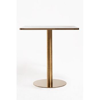 Mesa Firro Cuadrada 70cm Golden De Acero Reforzado 74*70*70cm - Blanco