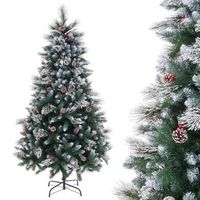arbol de navidad artificial plegable nevado color blanco de 240 cm lolahome