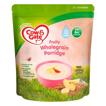 Cow & Gate Fruity Porridge Baby Cereal 4-6+ Months