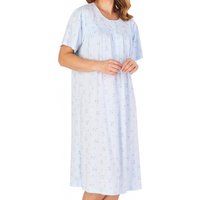 printed jacquard short sleeve 42 inch classic nightdress