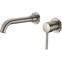 grifo lavabo empotrado monomando brampton acero cepillado