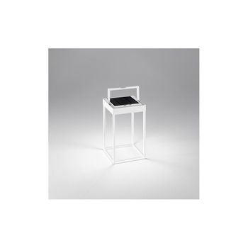 Lámpara De Mesa Solar Y Recargable Cage De Perenz Blanco Mate H30cm