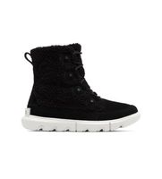 sorel para mujer 2058881010 botines de piel explorer next negro 36 plano cordones velcro casual