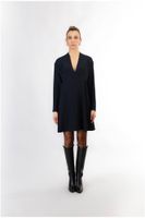 vestido con pliegues en el escote black