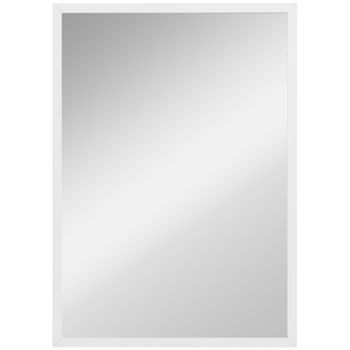 HOMCOM Espejo Baño Rectangular 50x70 cm Espejo de Pared Decorativo para Salón Entrada Pasillo Blanco   Aosom España