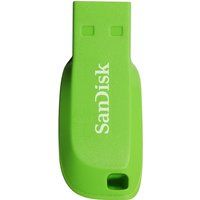 sandisk cruzer blade usb 20 memory stick - 16 gb green green