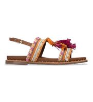 carmela para mujer 16319802-camel sandalias 163198 marron 36 plano hebilla casual