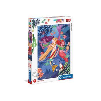 Clementoni- Rompecabezas De 180 Piezas, Sirenas, Multicolor (29307) (29307.0)