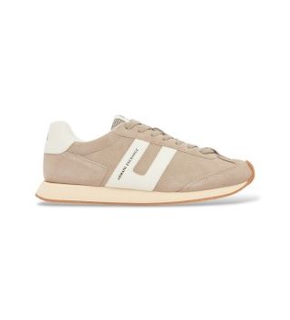 A|X Armani Exchange para hombre. XM002689AF17447M1316 Zapatillas Barcelona beige (42), Plano, Cordones, Casual, Verde