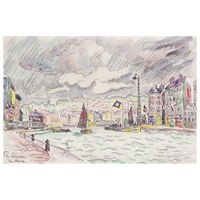 legendarte - cuadro lienzo impresion digital - le havre - paul signac - decoracion pared cm 60x90