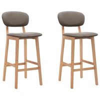 taburetes de cocina 2 unidades tela gris taupe vidaxl